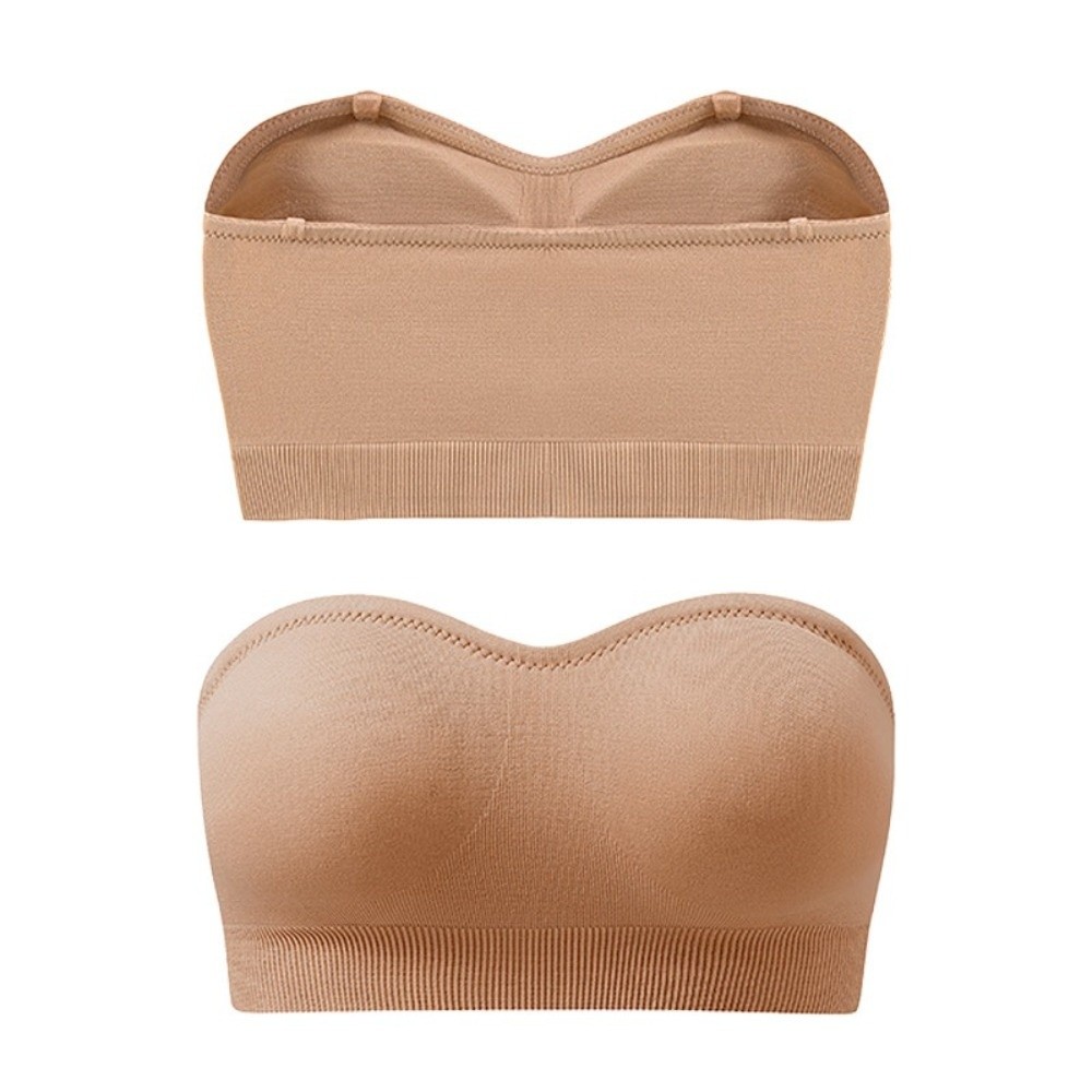 Push Up Bra Silicone - Comfortable with Padding Strapless Bandeau Bra