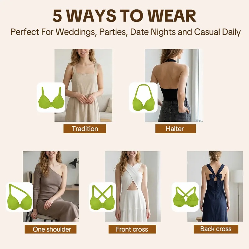 HSIA Seraphina 5-Way Multiway  - огляд і ціна Underwire Bra Padded