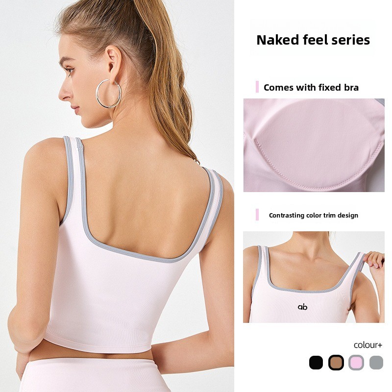 Women Summer Ribbed Yoga Tank  - огляд і ціна Underwire Bra Padded